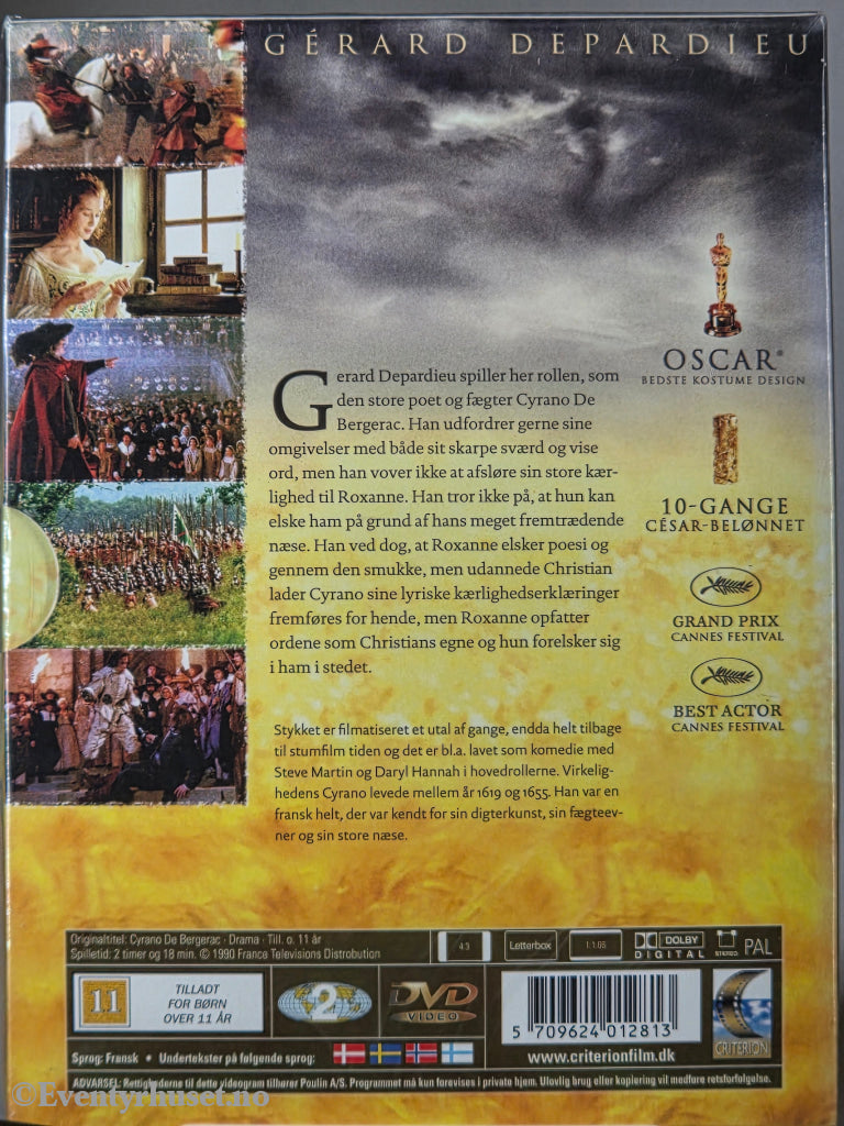 Cyrano de Bergerac (1990). DVD. Ny i plast!