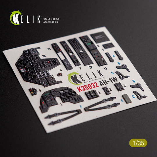 AH-1W interior 3D decals for Academy kit