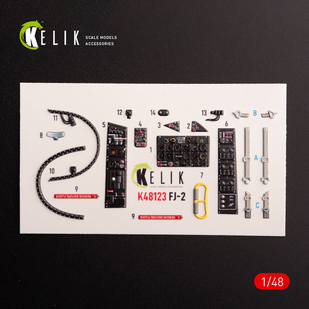 FJ-2 - interior 3D decals for Italeri kit