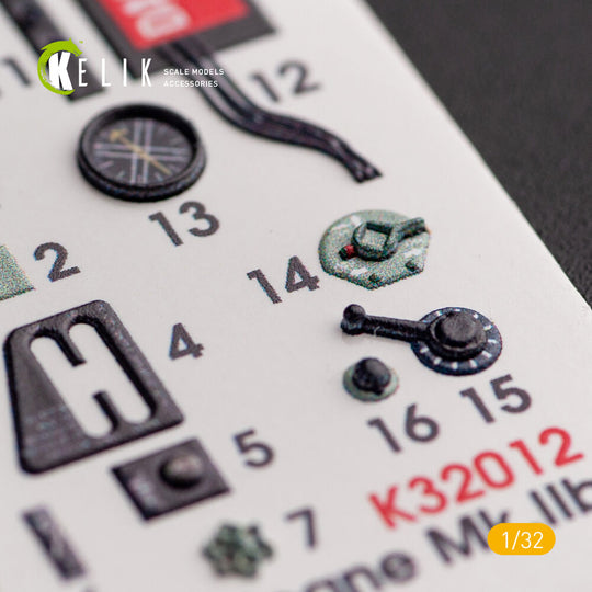 Hawker Hurricane Mk.IIB - Interior 3D Decal for Revell kit