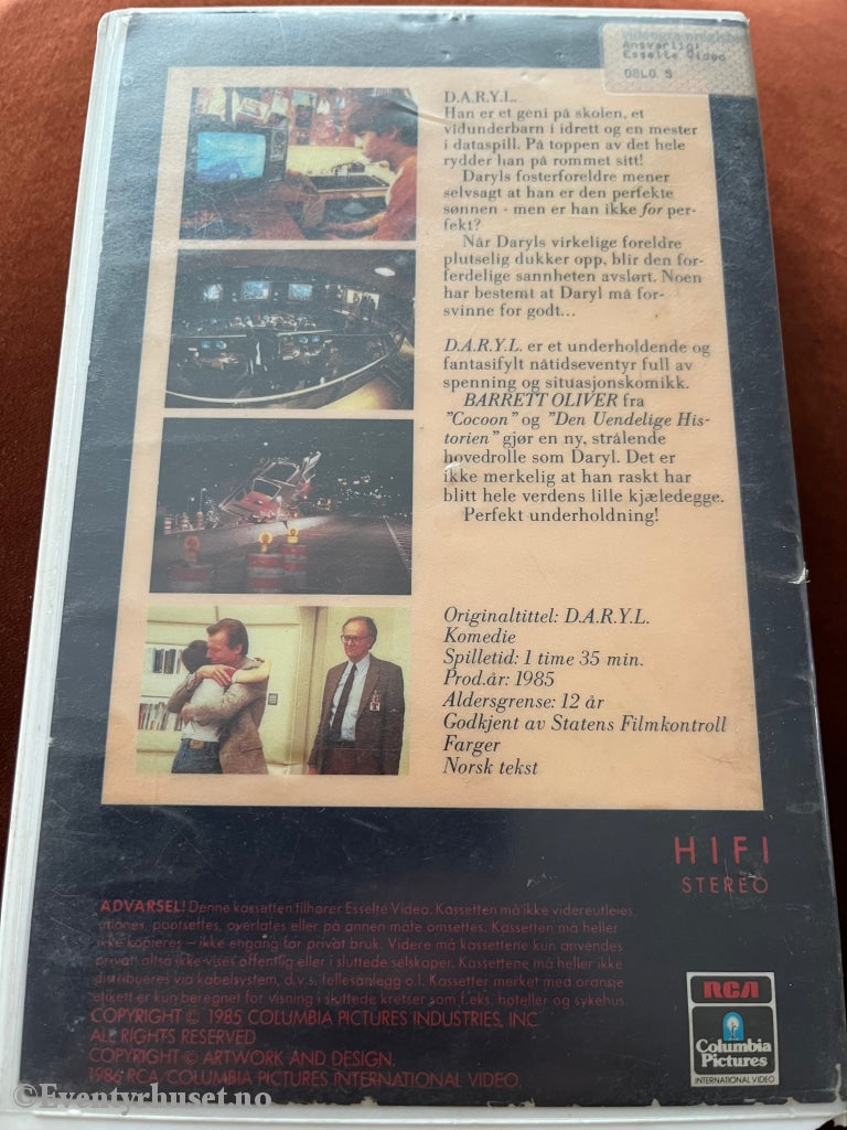 D. A. R. Y. L. 1985. Vhs Big Box.