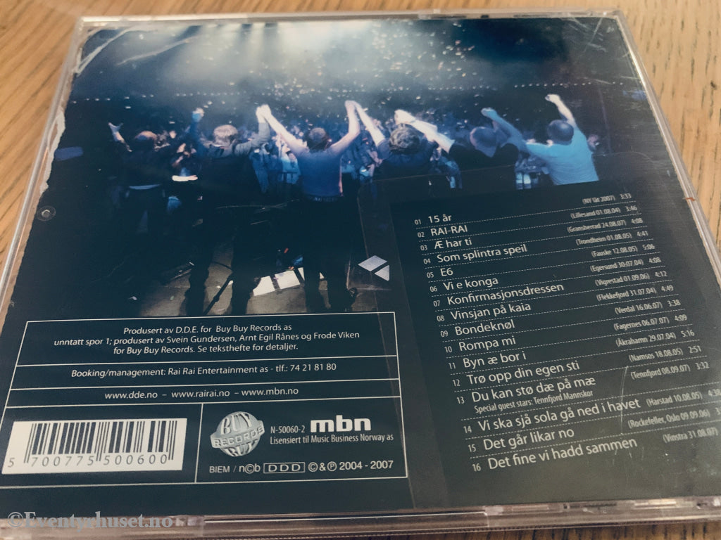 D.D.E. – 15 år Live, 2007. CD.