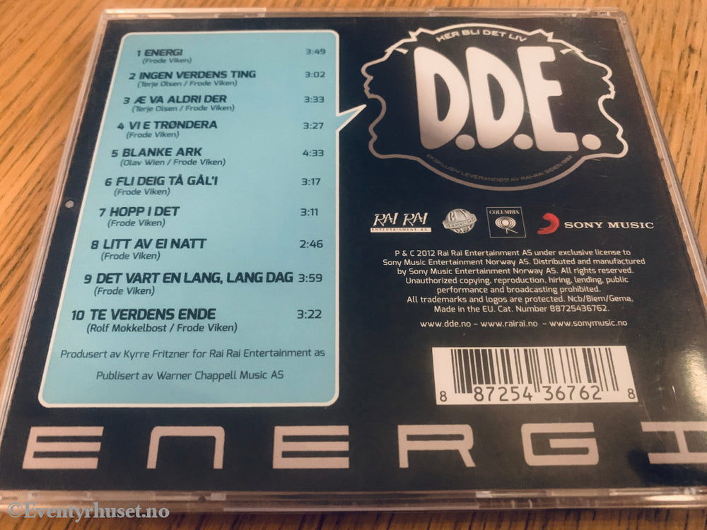 D.D.E. - Energi, 1995. CD.
