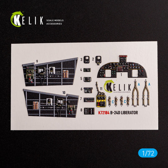 B-24D Liberator - interior 3D decals for Hasegawa kit
