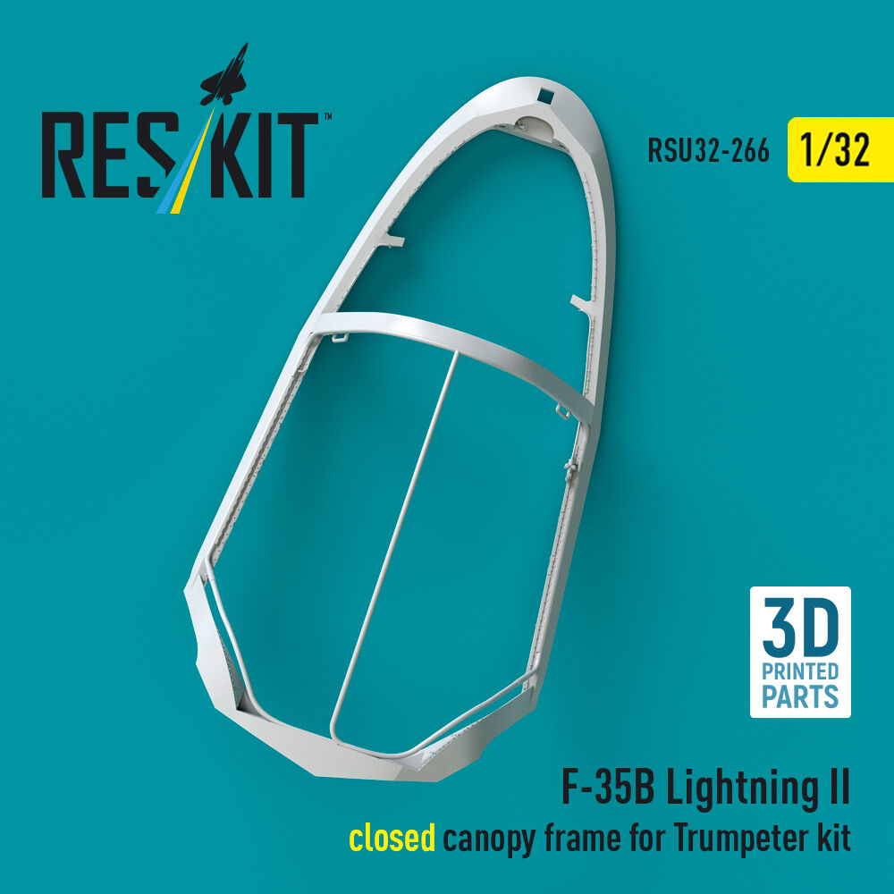 F-35B Lightning II closed canopy frame (3D Printed) for Trumpeter