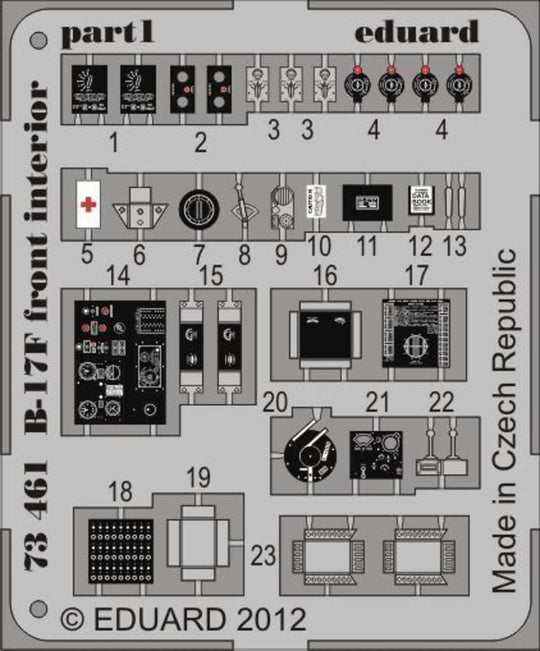 B-17F front interior for Revell