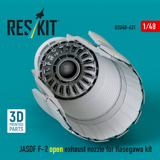 JASDF F-2 open exhaust nozzle for Hasegawa kit (3D Printed)