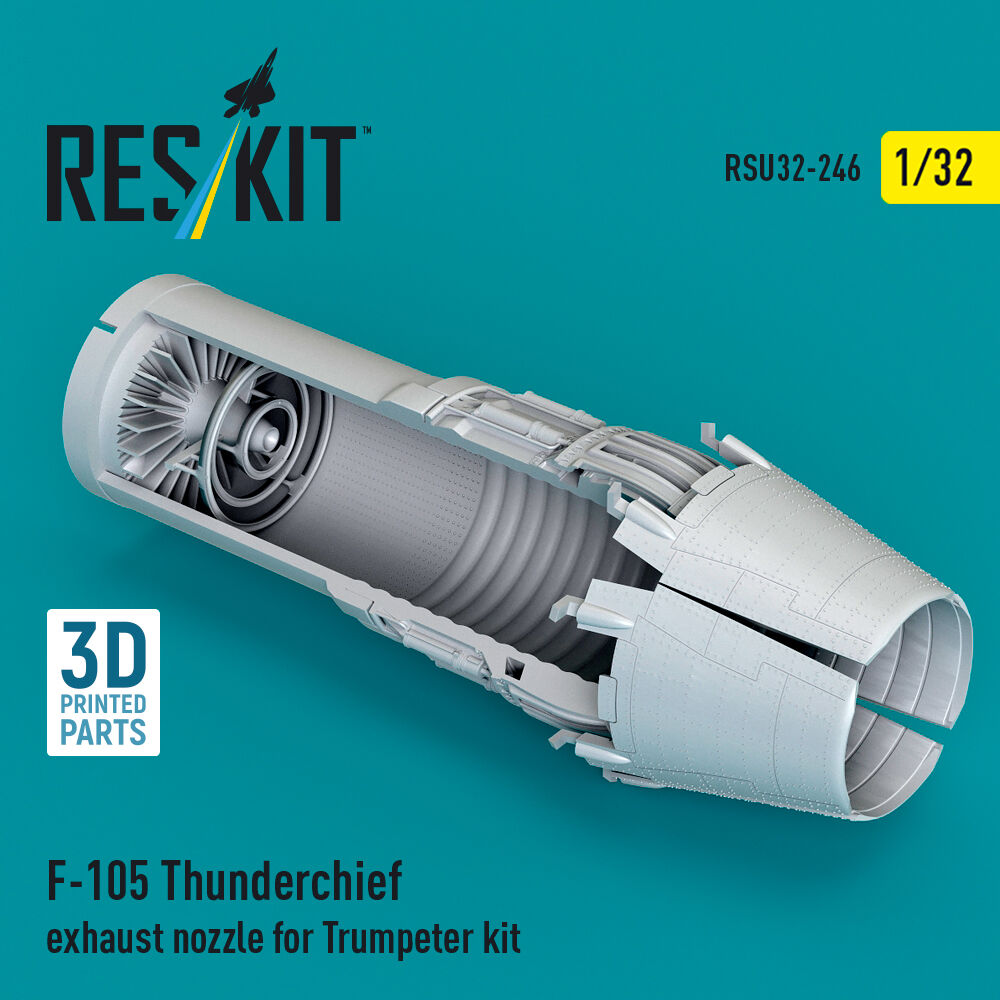 F-105 Thunderchief exhaust nozzle for Trumpeter kit (3D Printed)
