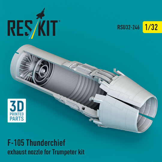 F-105 Thunderchief exhaust nozzle for Trumpeter kit (3D Printed)