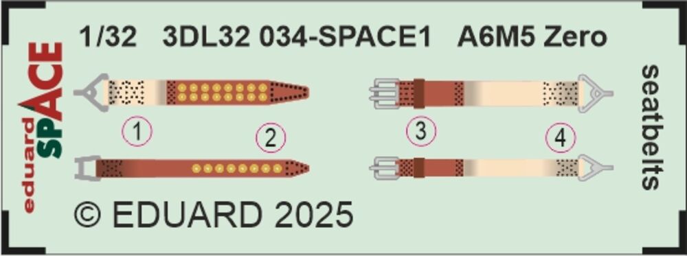 A6M5 Zero seatbelts SPACE  TAMIYA