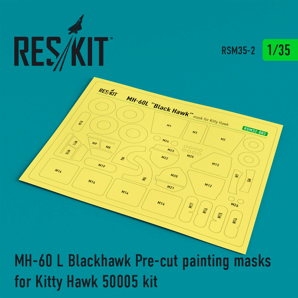 MH-60L Blackhawk Pre-cut painting masks for KittyHawk 50005 kit