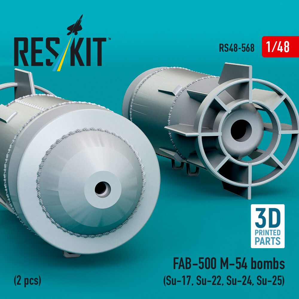 FAB-500 M-54 bombs (2 pcs) (Su-17, Su-22, Su-24, Su-25) (3D Printed)