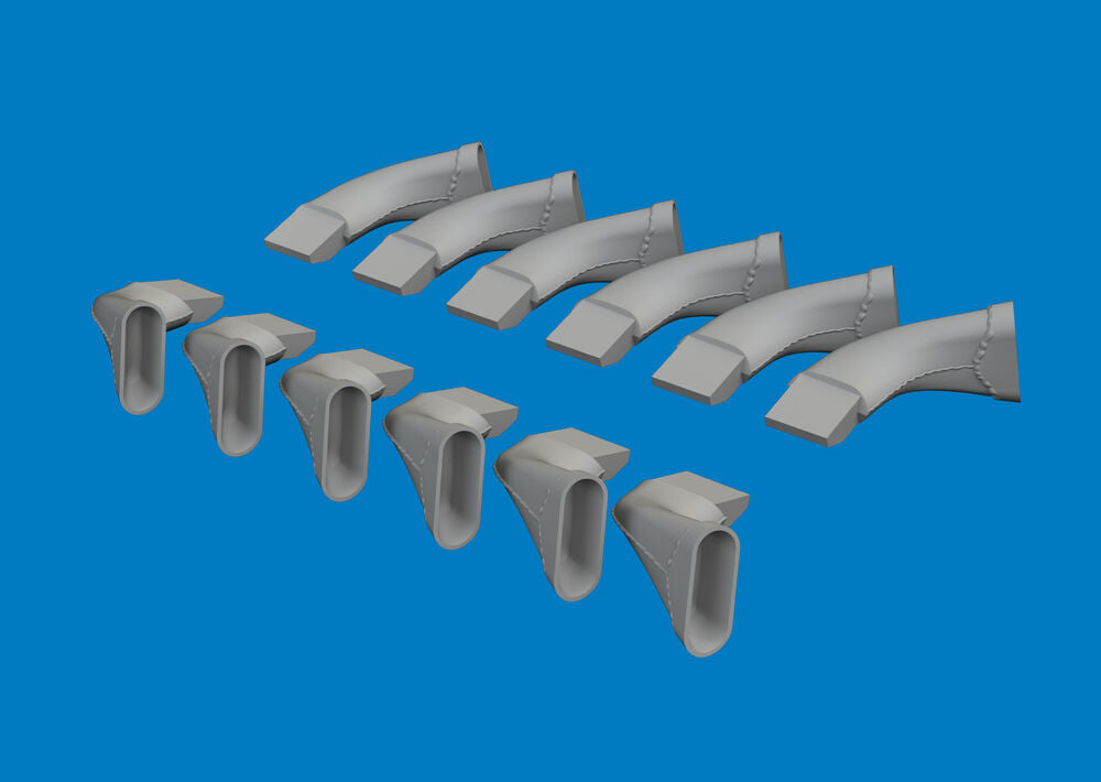 Spitfire Mk.VIII exhaust fishtail PRINT  AIRFIX