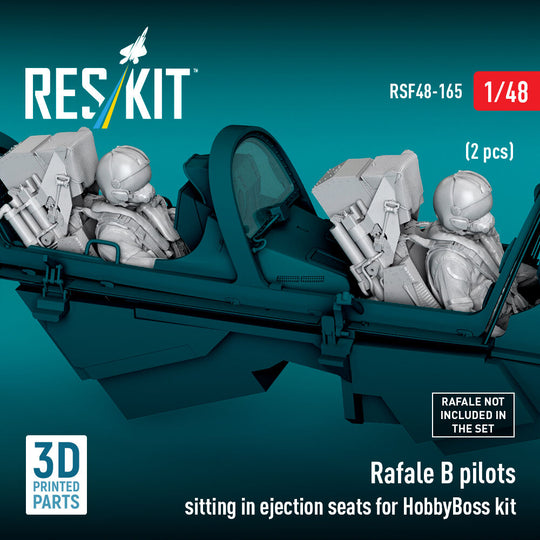 Rafale B pilots sitting in ejection seats for HobbyBoss kit (2 pcs) (3D Printed)
