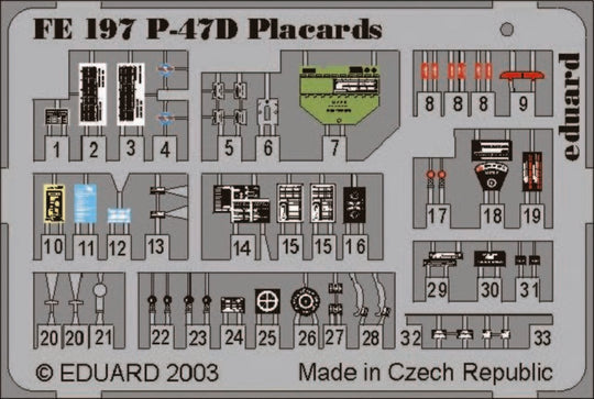 P-47D Thunderbolt Placards