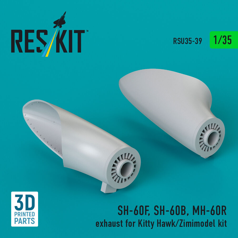 SH-60F, SH-60B, MH-60R exhaust (3D Printed) for Kitty Hawk / Zimi Model