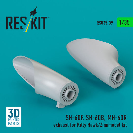 SH-60F, SH-60B, MH-60R exhaust (3D Printed) for Kitty Hawk / Zimi Model
