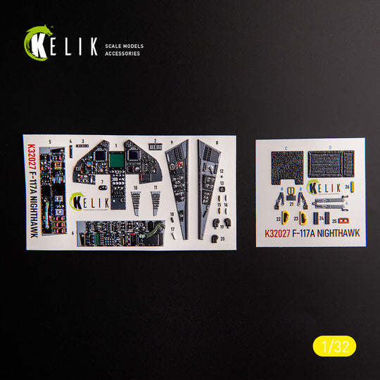 F-117A - Type 1 interior 3D decals for Trumpeter kit
