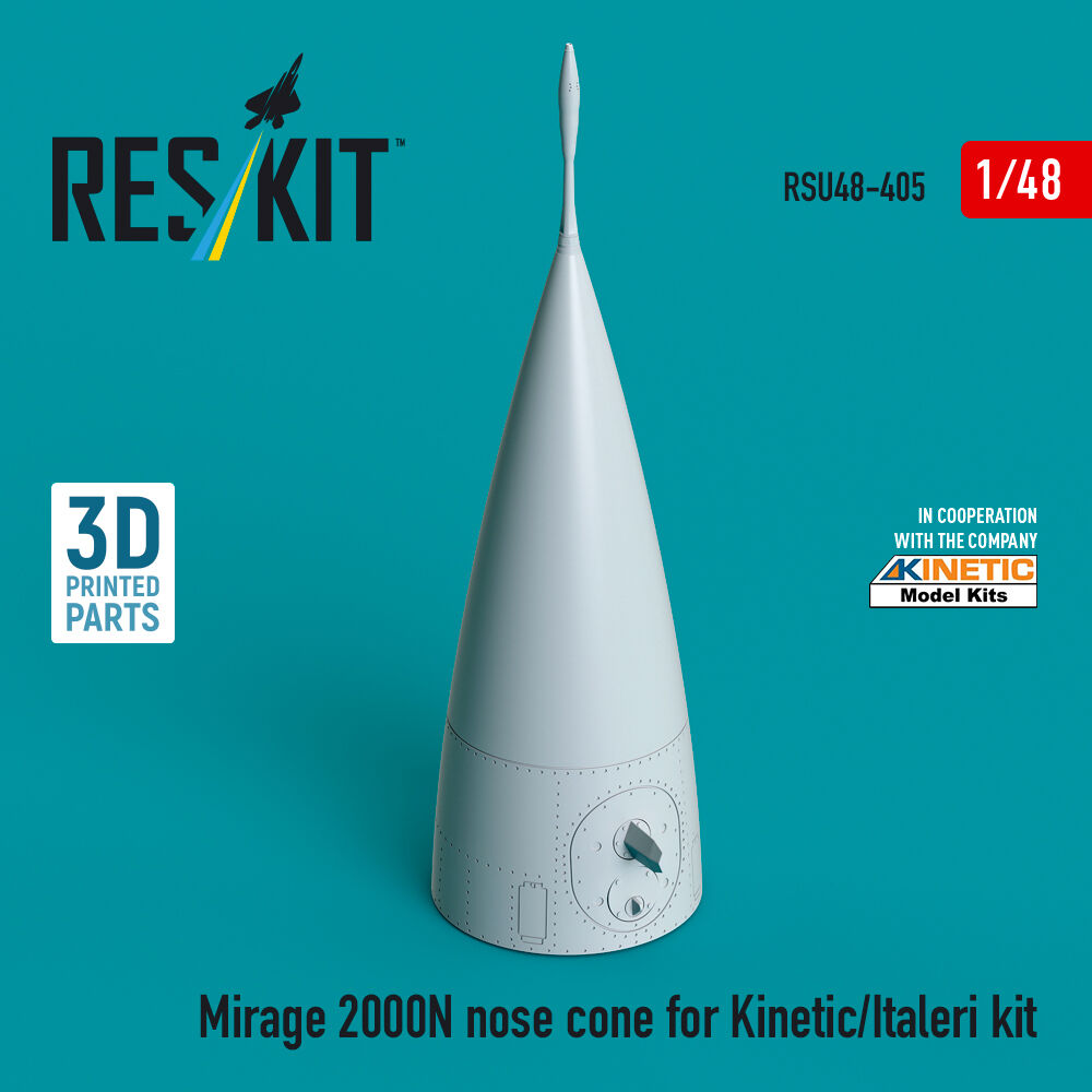 Mirage 2000N nose cone for Kinetic/Italeri kit (3D Printed)