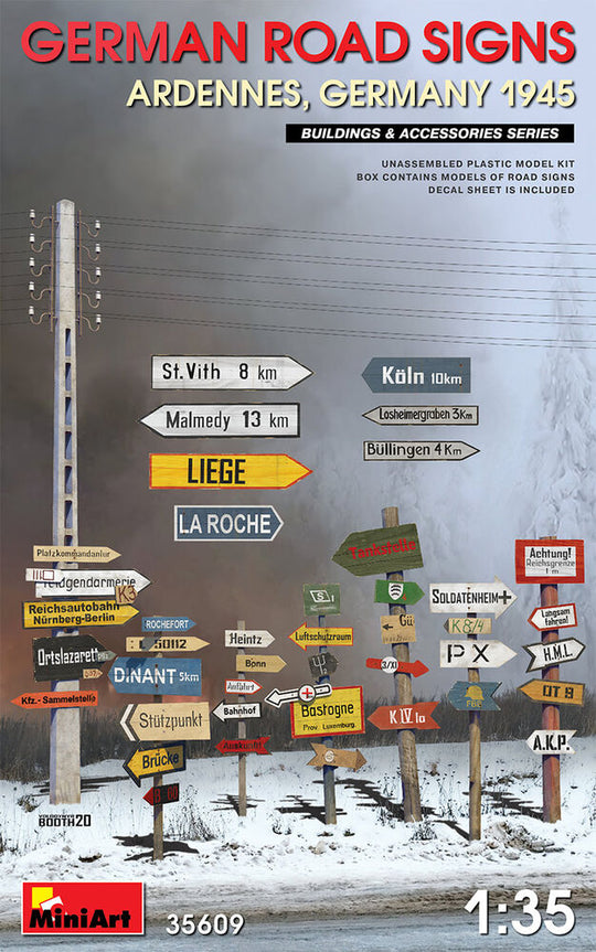 German Road Signs WW2 (Ardennes, Germany 1945)