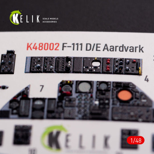 F-111 D/E Aardvark interior 3D decals for HobbyBoss kit