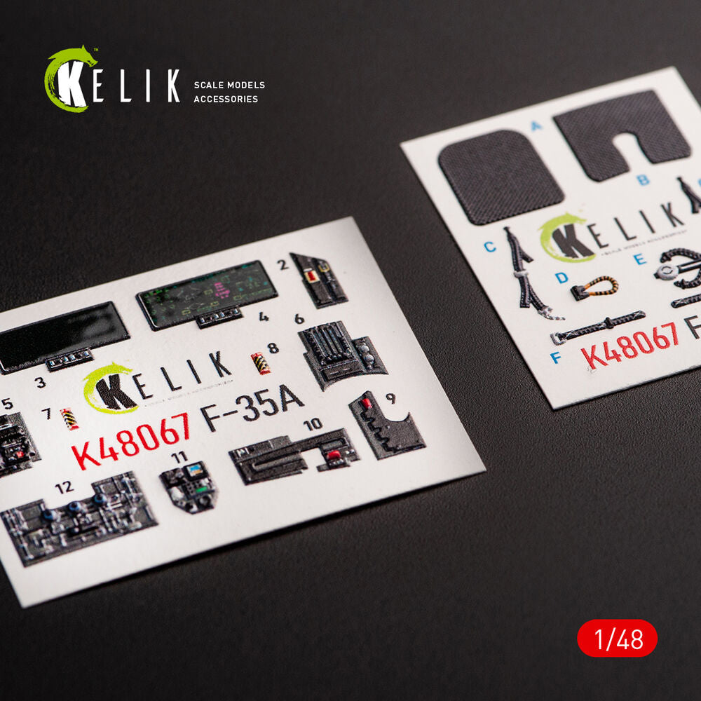 F-35A interior 3D decals for Tamiya kit