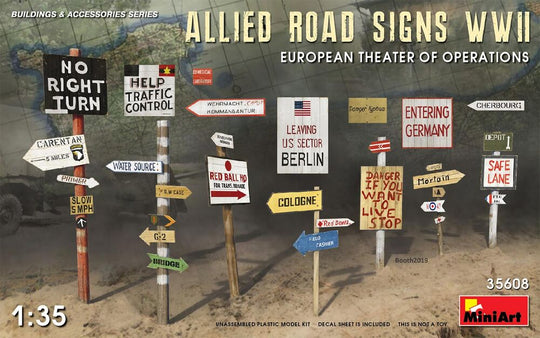 Allied Road SignsWWII. European Theatre of Oper.