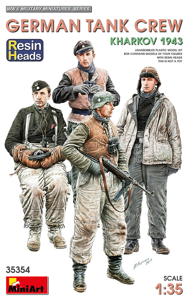 German Tank Crew.Kharkov 1943. Resin Heads