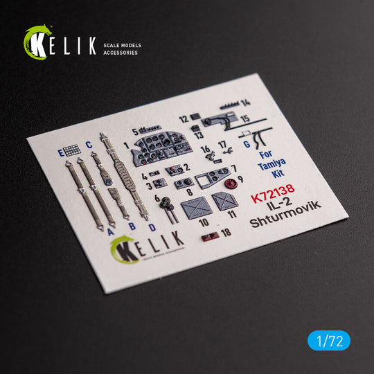 Il-2 Shturmovik - interior 3D decals for Tamiya kit