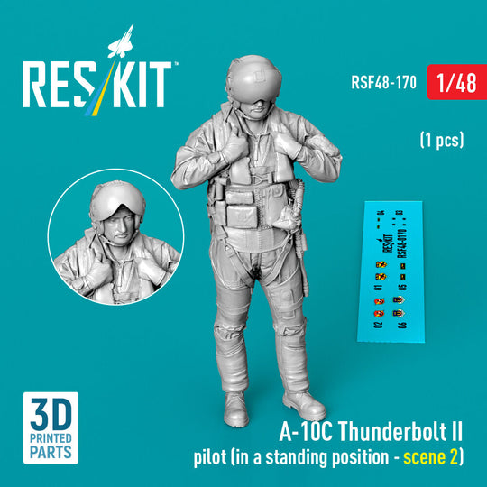 A-10C Thunderbolt II pilot (in a standing position - scene 2) (1 pcs) (3D Printed)