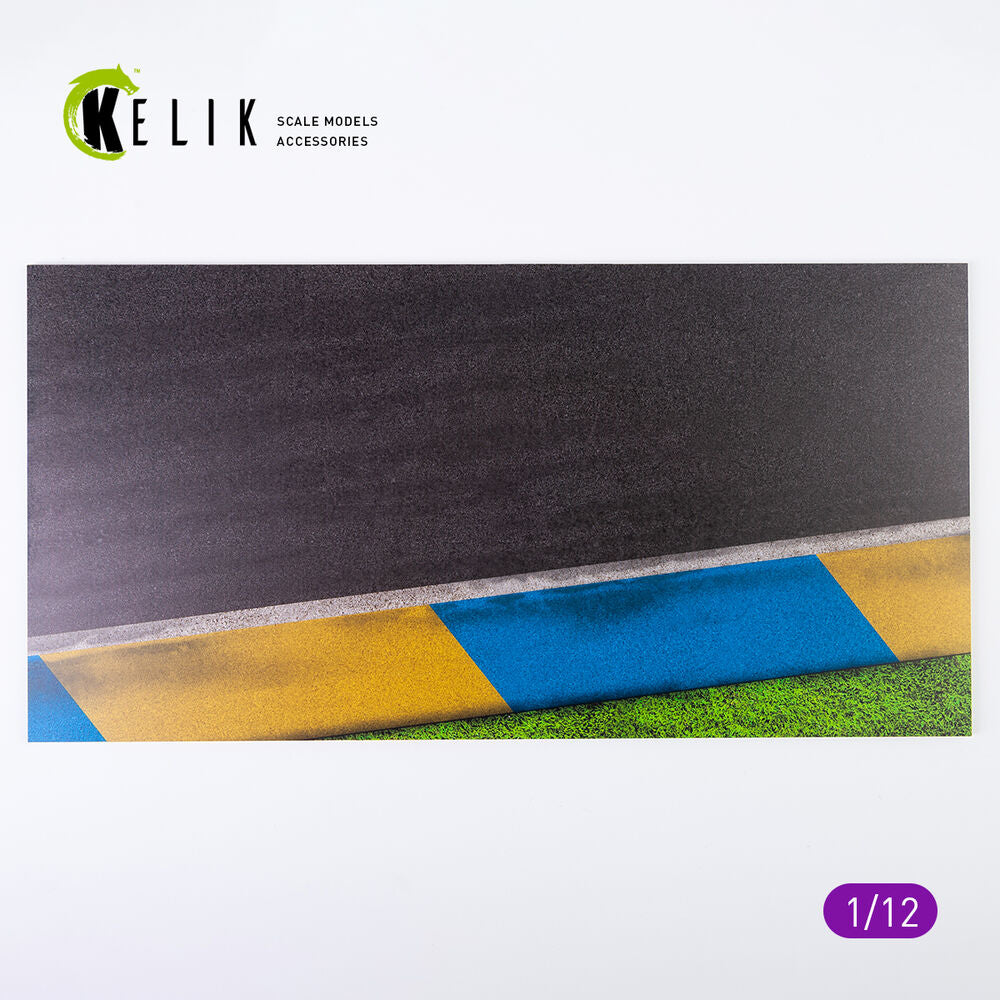 Asphalt road Moto race track type 1  Base - Acrylic 3 mm (180 x 357 mm)