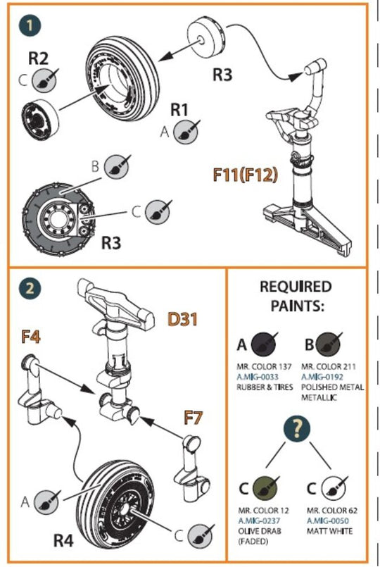 OV-1 A/B/C/D Mohawk wheels set for CP kit ??72016