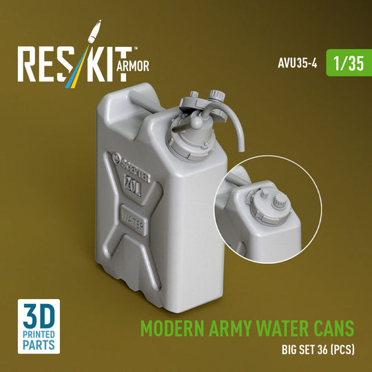 Modern army water cans, big set (3D Printed)