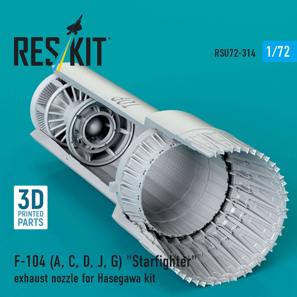 F-104 (A, C, D, J, G) Starfighter exhaust nozzle for Hasegawa kit (3D Printed)