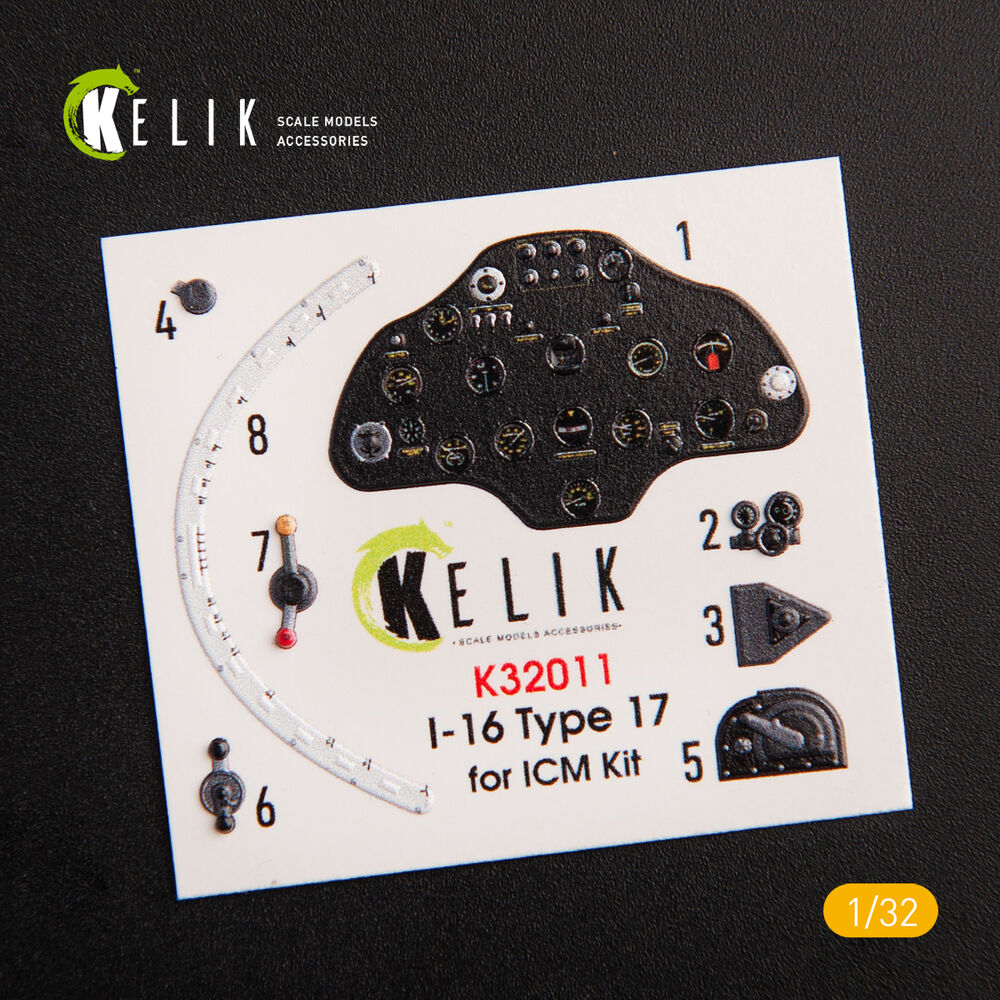 I-16 type 17 - Interior 3D Decal for ICM kit