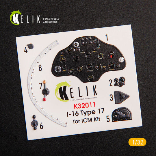 I-16 type 17 - Interior 3D Decal for ICM kit