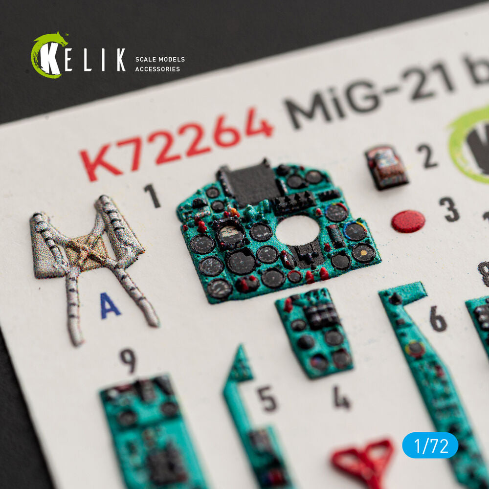 MiG-21 bis -  interior 3D decals for Eduard