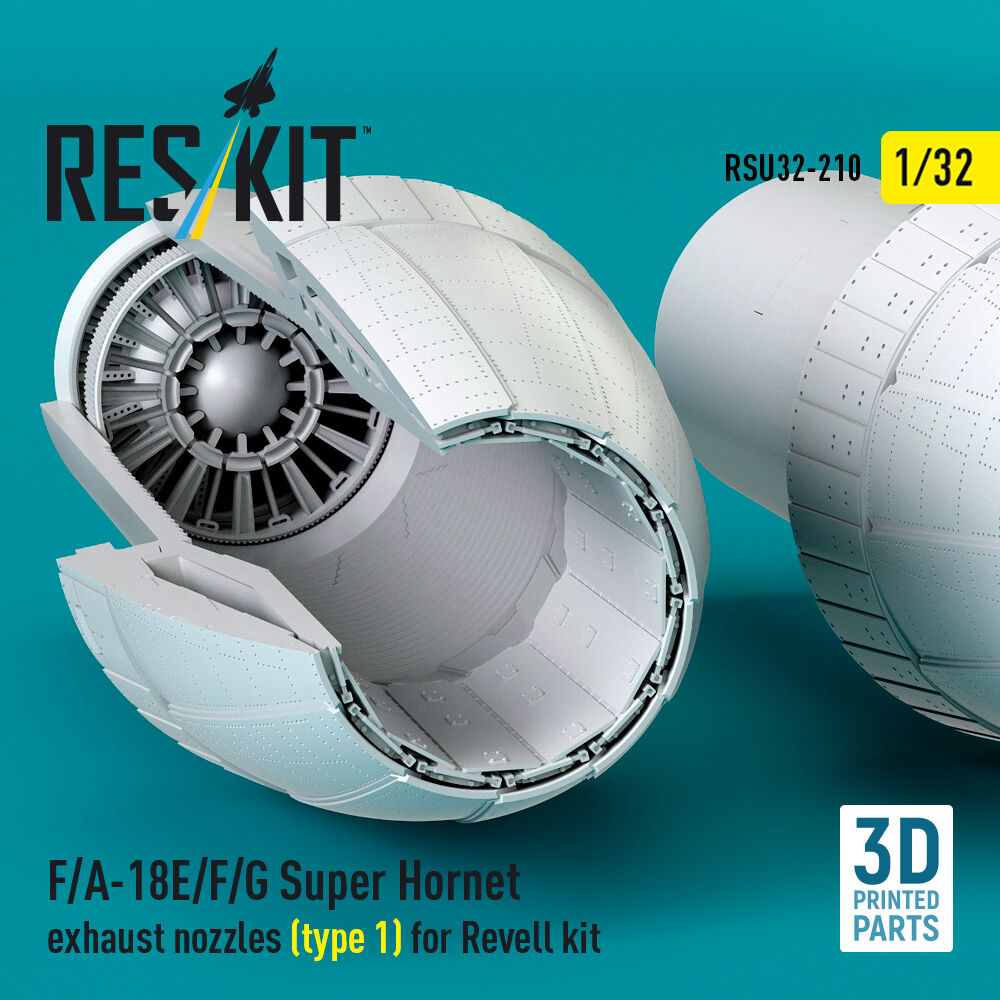 F/A-18E/F/G Super Hornet exhaust nozzles (type 1) for Revell kit (3D Printed)
