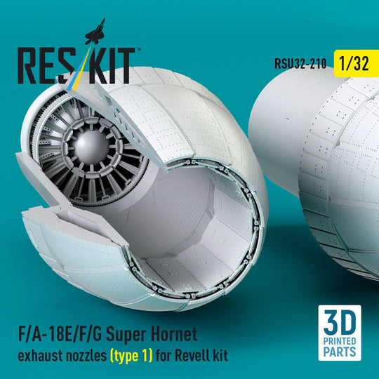 F/A-18E/F/G Super Hornet exhaust nozzles (type 1) for Revell kit (3D Printed)