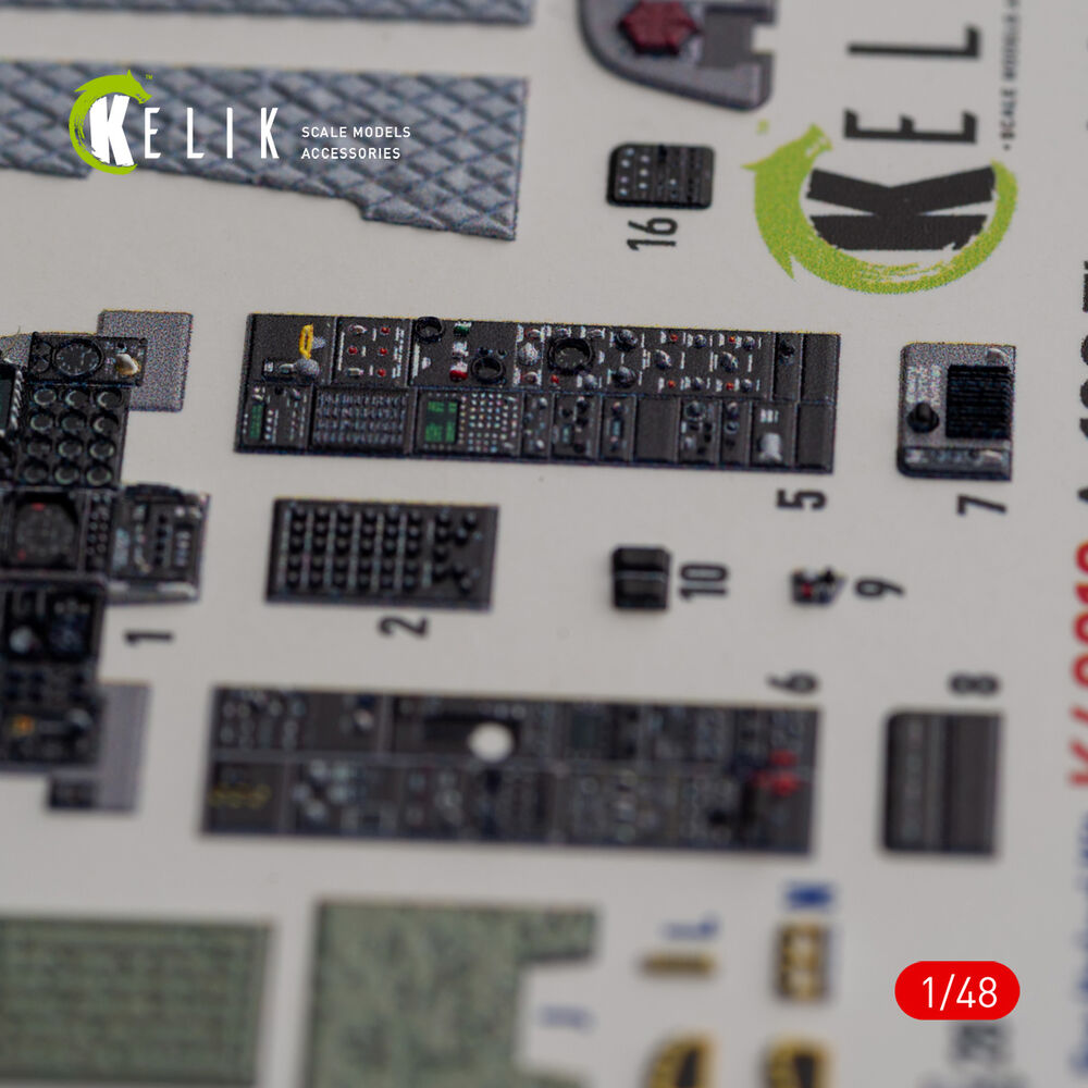 A-10C Thunderbolt II interior 3D decals for Italeri kit