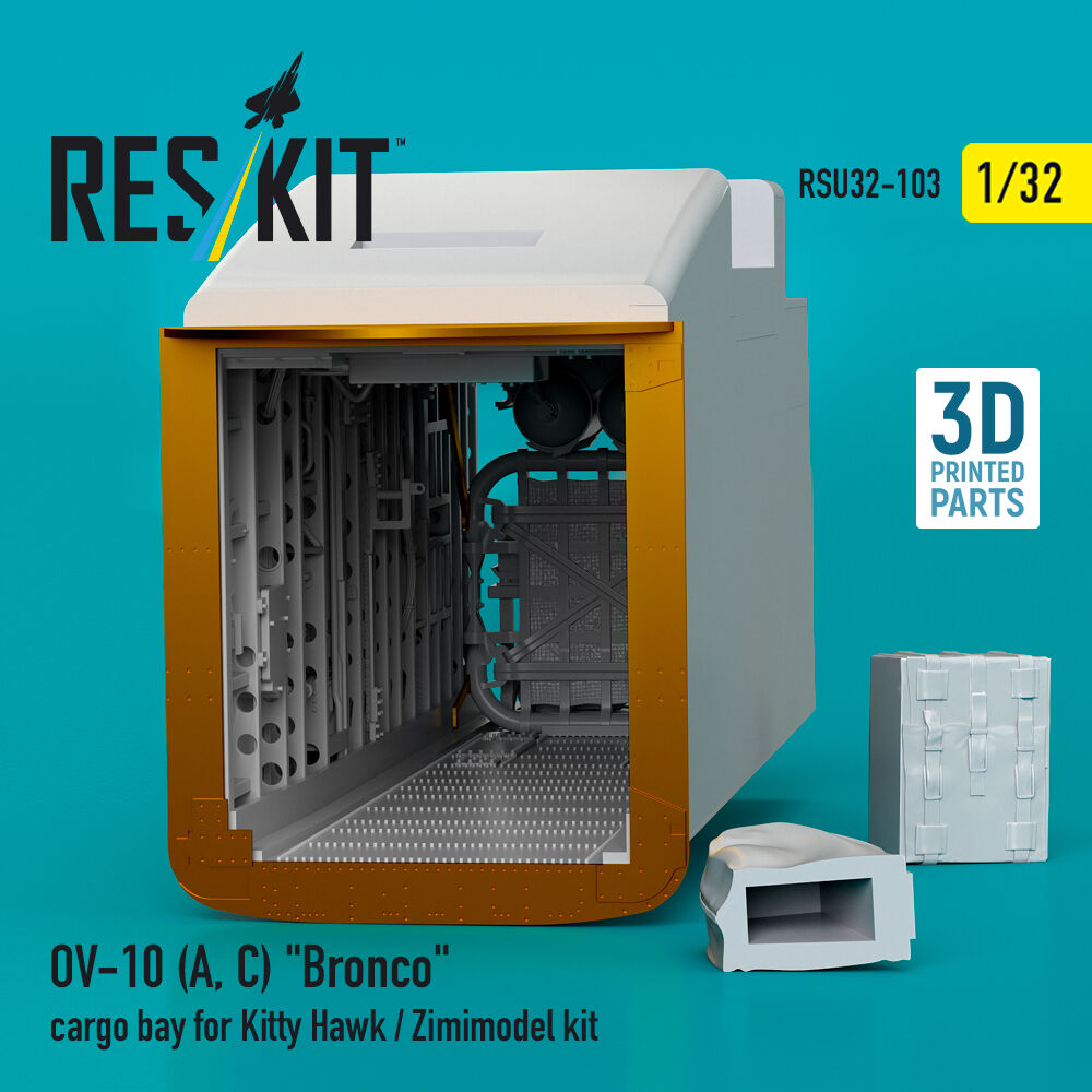 OV-10 (A,C) Bronco cargo bay for Kitty Hawk / Zimimodel kit (3D Printed)
