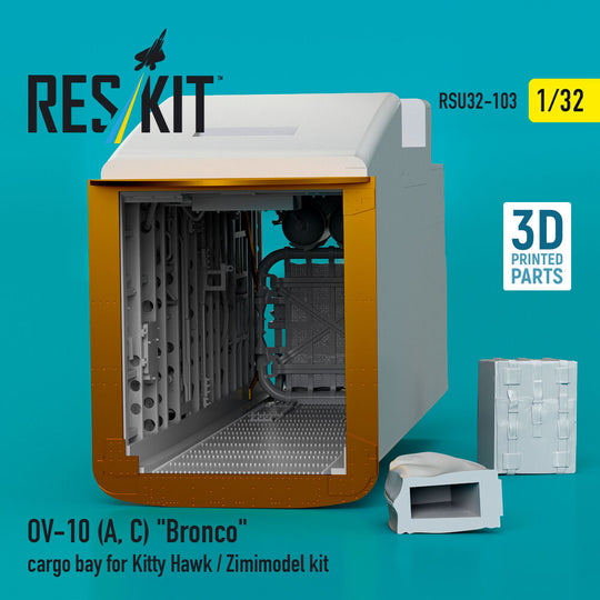 OV-10 (A,C) Bronco cargo bay for Kitty Hawk / Zimimodel kit (3D Printed)