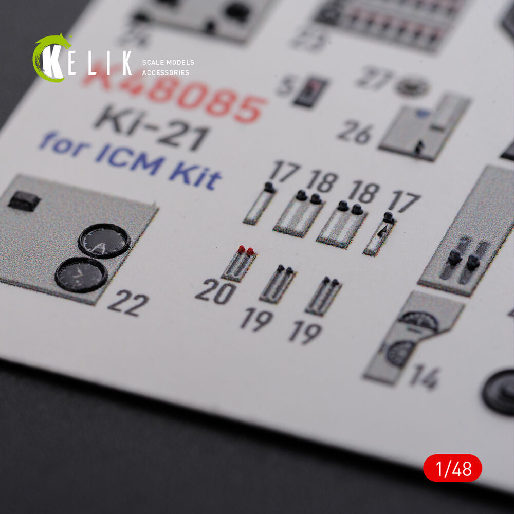 KI-21 interior 3D decals for ICM kit