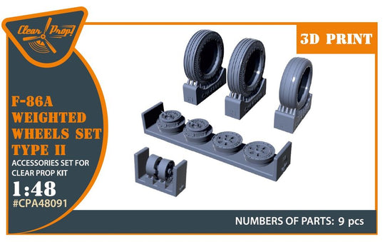 F-86A Wheels set (weighted) type 2 for CP kits