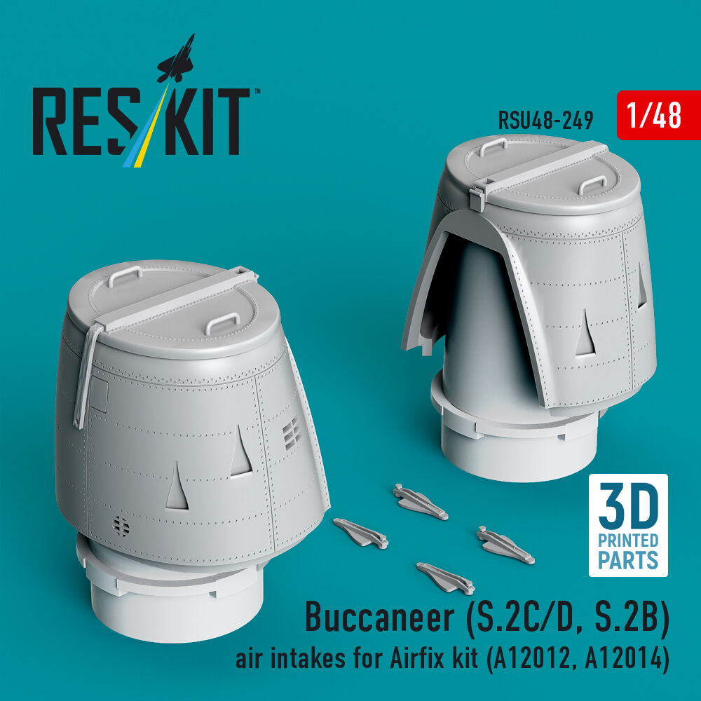 Buccaneer (S.2C/D, S.2B) air intakes for Airfix kit (A12012, A12014) (3D Printed)