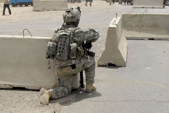 Modern concrete road barriers