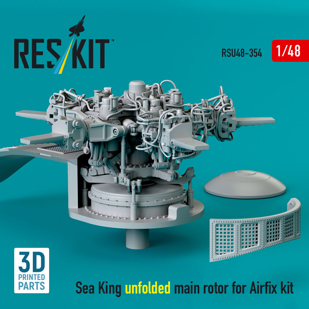 Sea King unfolded main rotor for Airfix kit (3D printed)