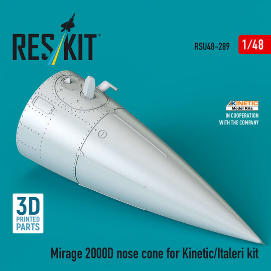 Mirage 2000D nose cone for Kinetic/Italeri kit (3D Printed)