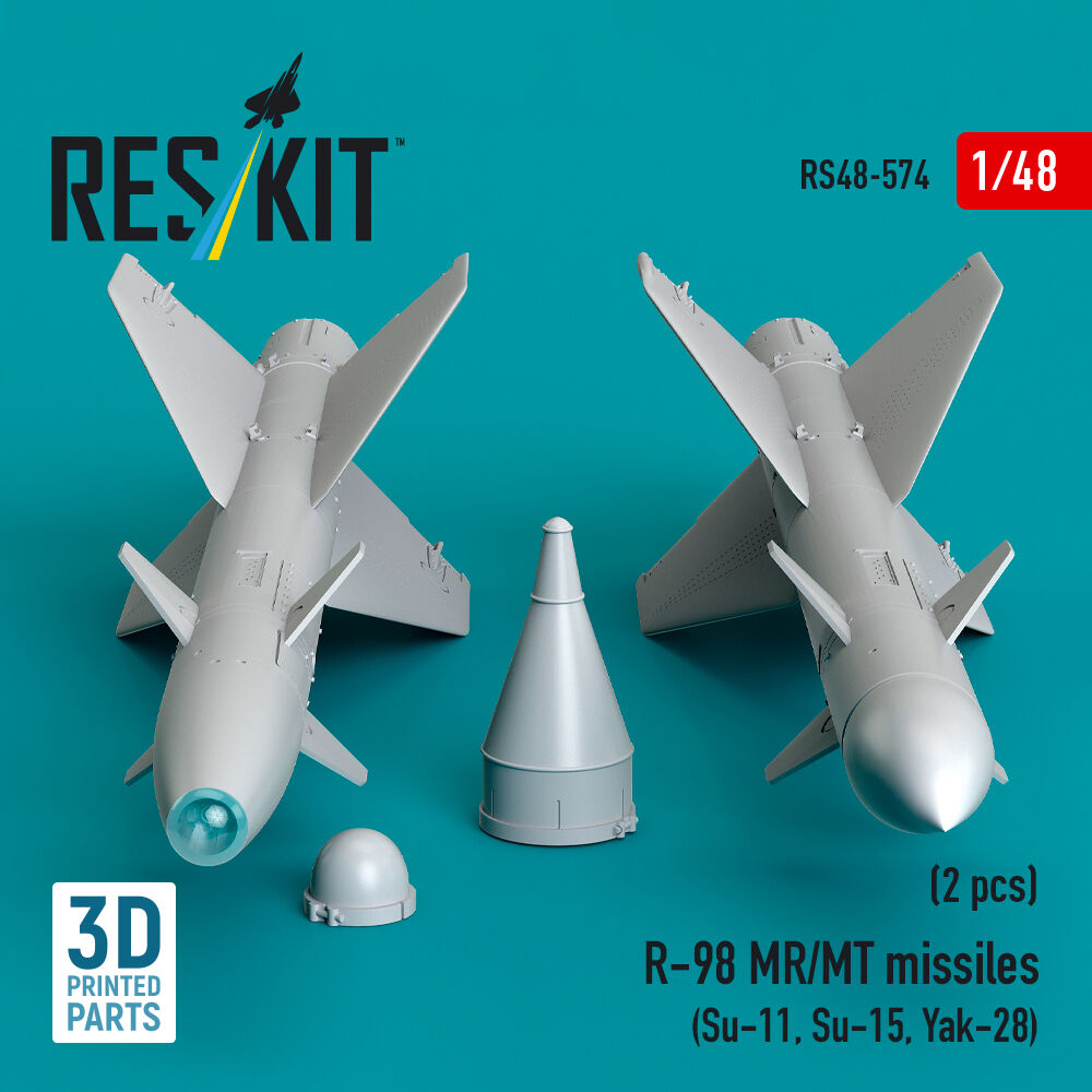 R-98 MR/MT missiles (2 pcs) (Su-11, Su-15, Yak-28) (3D Printed)