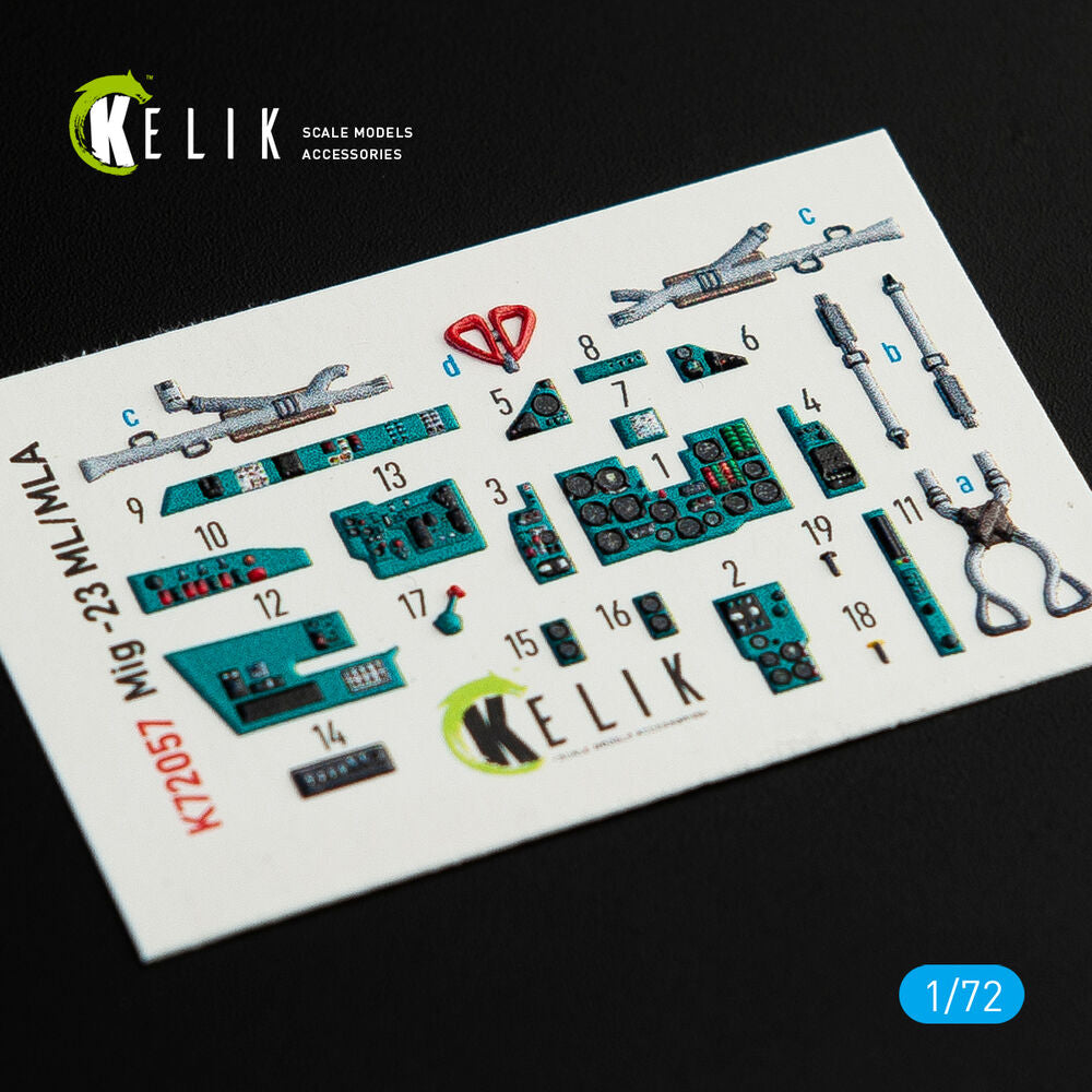 MiG-23 ML/MLA  interior 3D decals for ClearProp kit